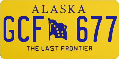 AK license plate GCF677