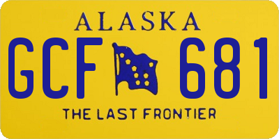 AK license plate GCF681