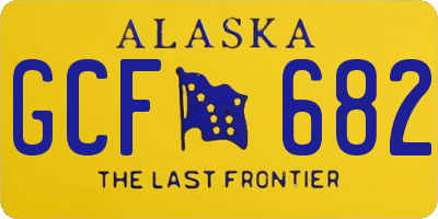 AK license plate GCF682