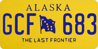 AK license plate GCF683