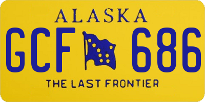 AK license plate GCF686