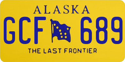 AK license plate GCF689