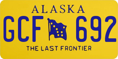 AK license plate GCF692