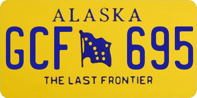 AK license plate GCF695