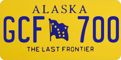 AK license plate GCF700