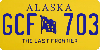 AK license plate GCF703