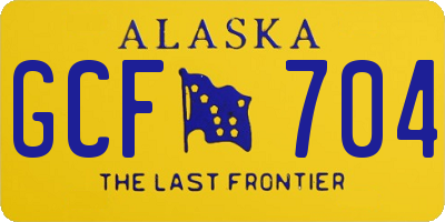 AK license plate GCF704
