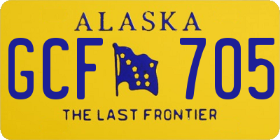 AK license plate GCF705