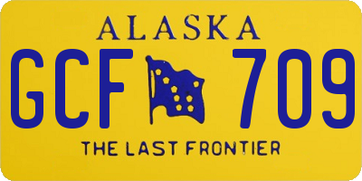AK license plate GCF709