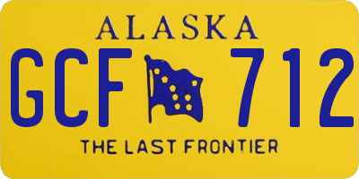 AK license plate GCF712