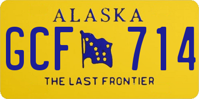 AK license plate GCF714