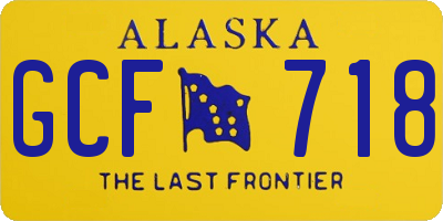 AK license plate GCF718