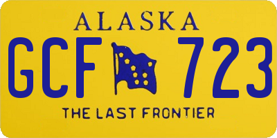 AK license plate GCF723