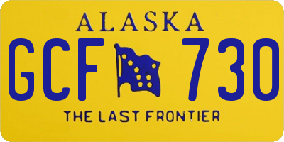 AK license plate GCF730