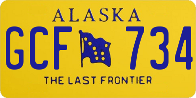 AK license plate GCF734
