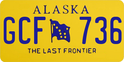 AK license plate GCF736