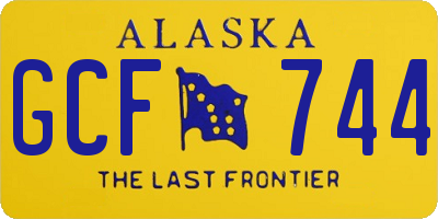 AK license plate GCF744