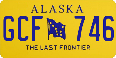 AK license plate GCF746