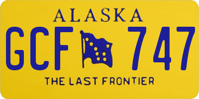 AK license plate GCF747