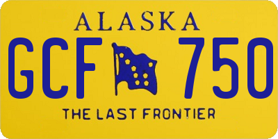 AK license plate GCF750