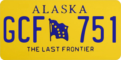 AK license plate GCF751