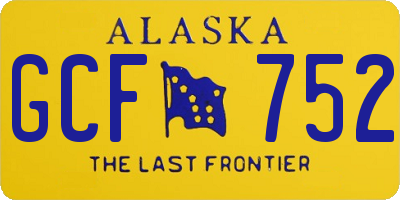 AK license plate GCF752