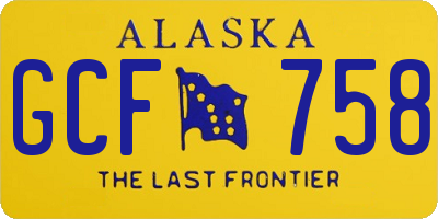 AK license plate GCF758