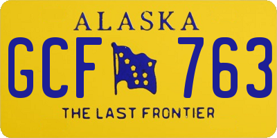 AK license plate GCF763