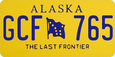 AK license plate GCF765