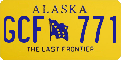 AK license plate GCF771
