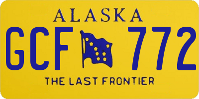 AK license plate GCF772