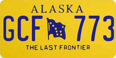 AK license plate GCF773