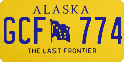 AK license plate GCF774