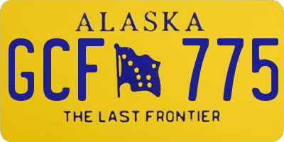AK license plate GCF775