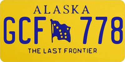 AK license plate GCF778