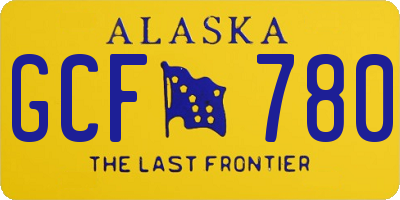 AK license plate GCF780