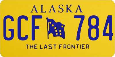 AK license plate GCF784