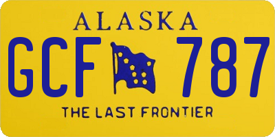 AK license plate GCF787