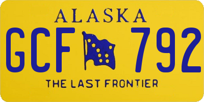 AK license plate GCF792