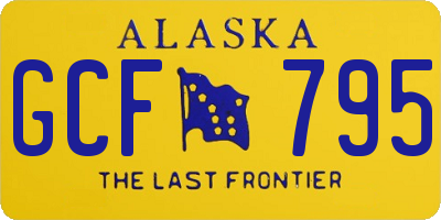 AK license plate GCF795