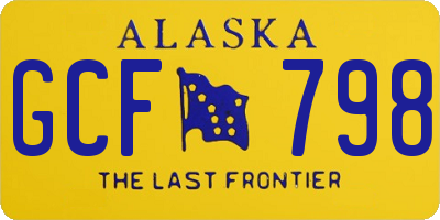 AK license plate GCF798