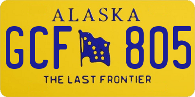 AK license plate GCF805