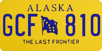 AK license plate GCF810