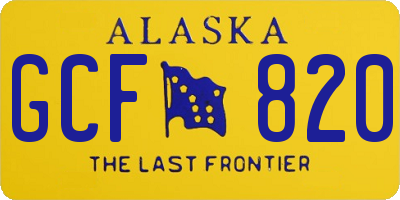 AK license plate GCF820