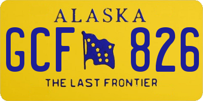 AK license plate GCF826