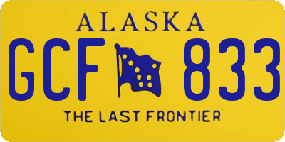 AK license plate GCF833