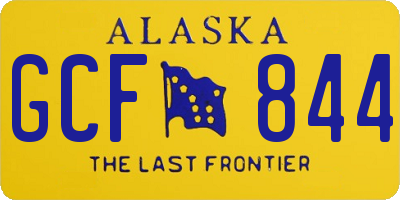 AK license plate GCF844