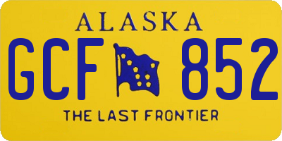 AK license plate GCF852