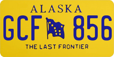 AK license plate GCF856