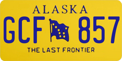 AK license plate GCF857